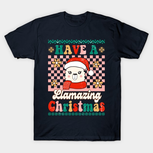 Have a Llamazing Christmas T-Shirt by Erin Decker Creative